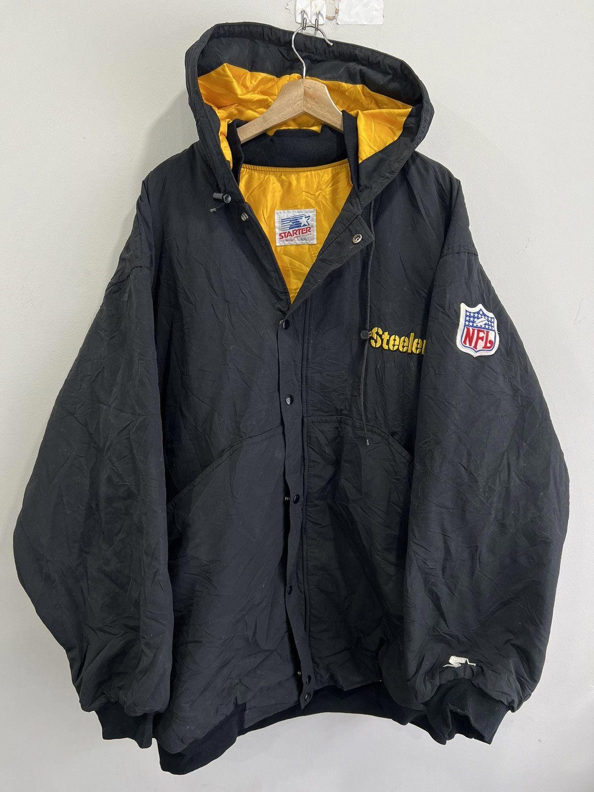 Vintage Starter Pittsburgh Steelers Hooded Jacket nfl xxl