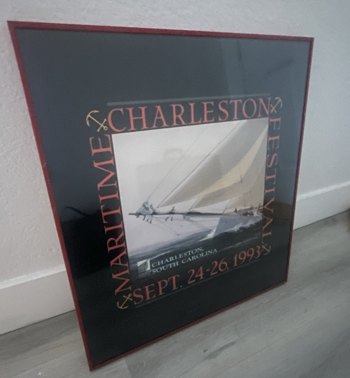 MARITIME Charleston S. Carolina Festival John Mecray 1993 Red framed