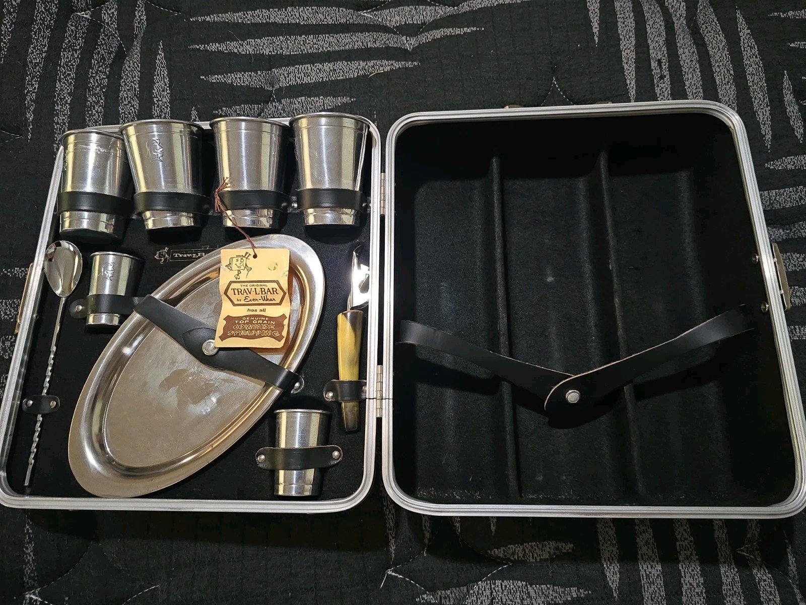 MCM Travel BAR: Vintage Executair 101  Trav-L-Bar  10 piece set Complete Case