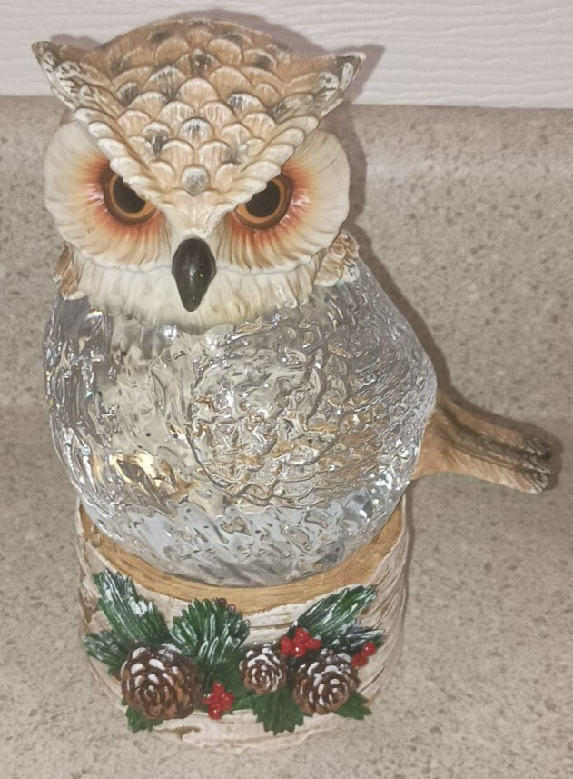 2025 Brand New Cracker Barrel Traditional Christmas Owl Glitter Globe Ships Free