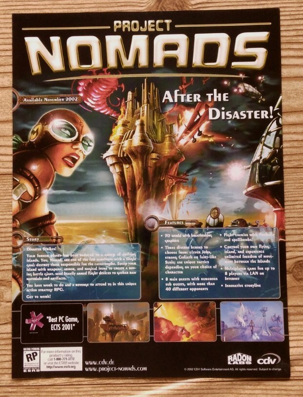 Project Nomads PC 2002 Video Game Print Ad/Poster Official Big Box Promo Art