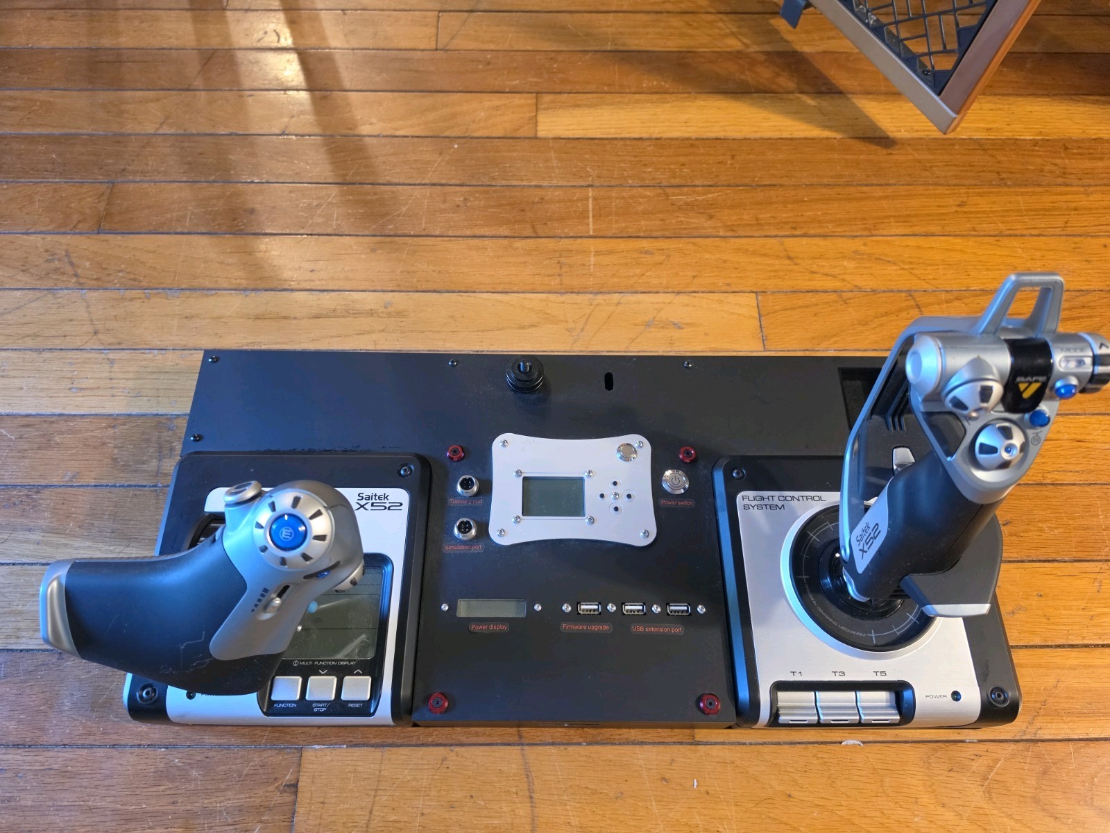 ​Custom Integrated Saitek X52 HOTAS Flight Sim Control Console Panel & USB Hub