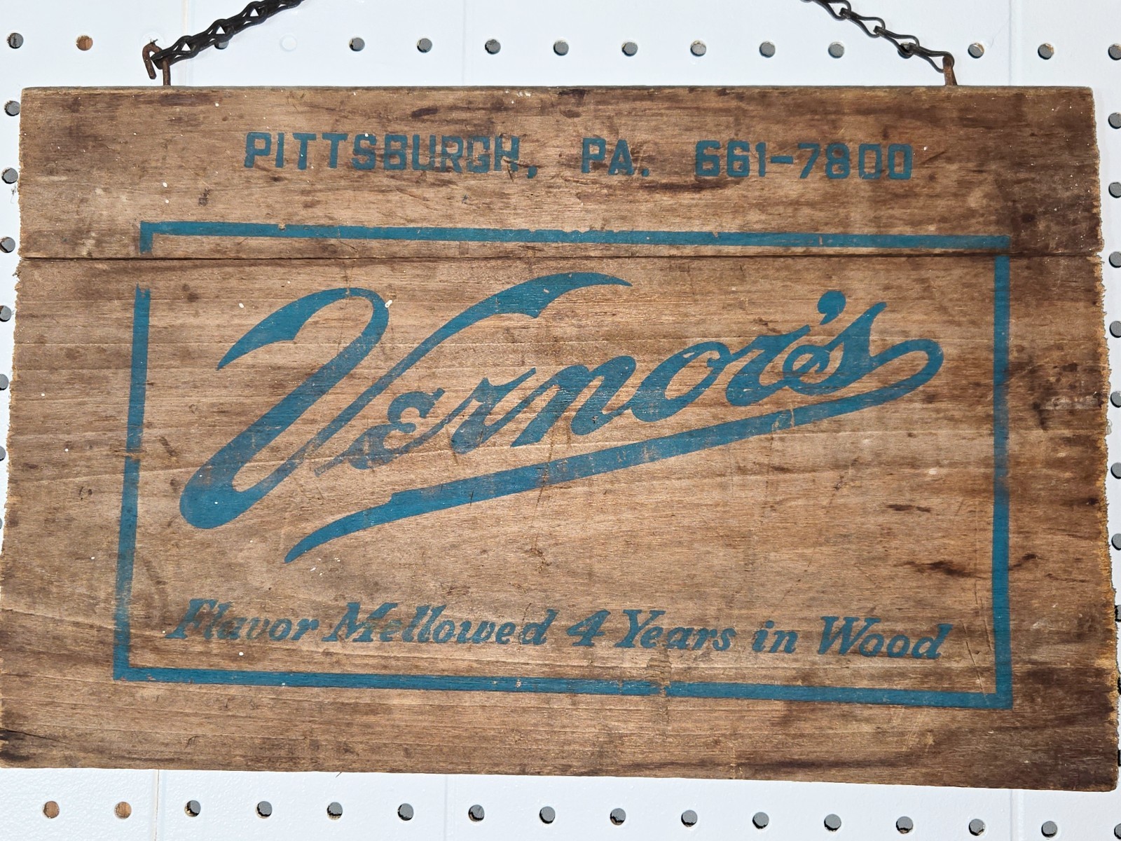ORIGINAL Vintage Vernors soda Pop Sign. Pittsburgh Pa.