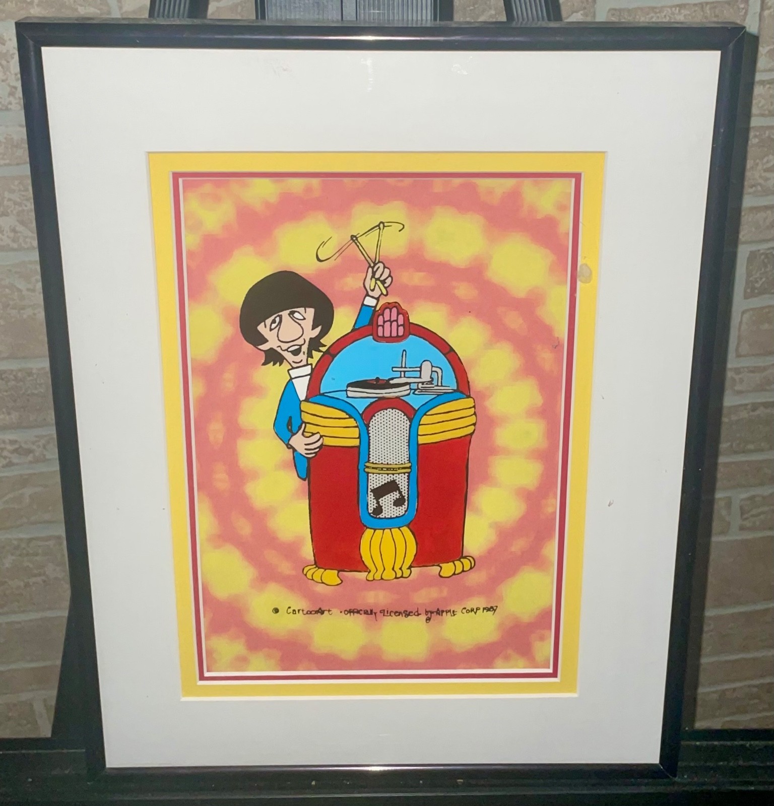 Beatles Ringo Starr Cartoon Hand Painted Cel Rare Nice