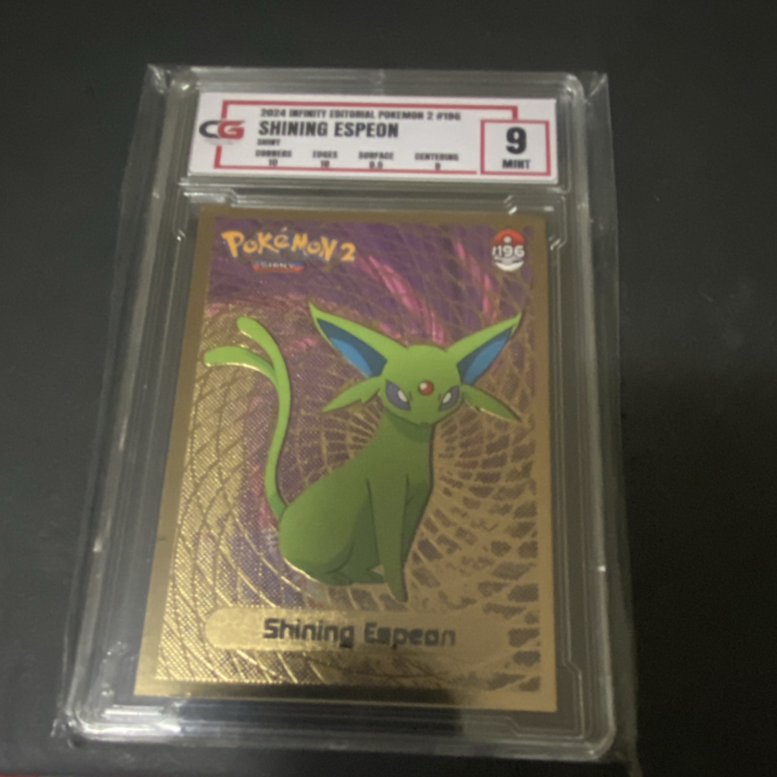 Infinity Editorial Pokémon 2 Shiny 2020 Shining Espeon #196 Trading Card