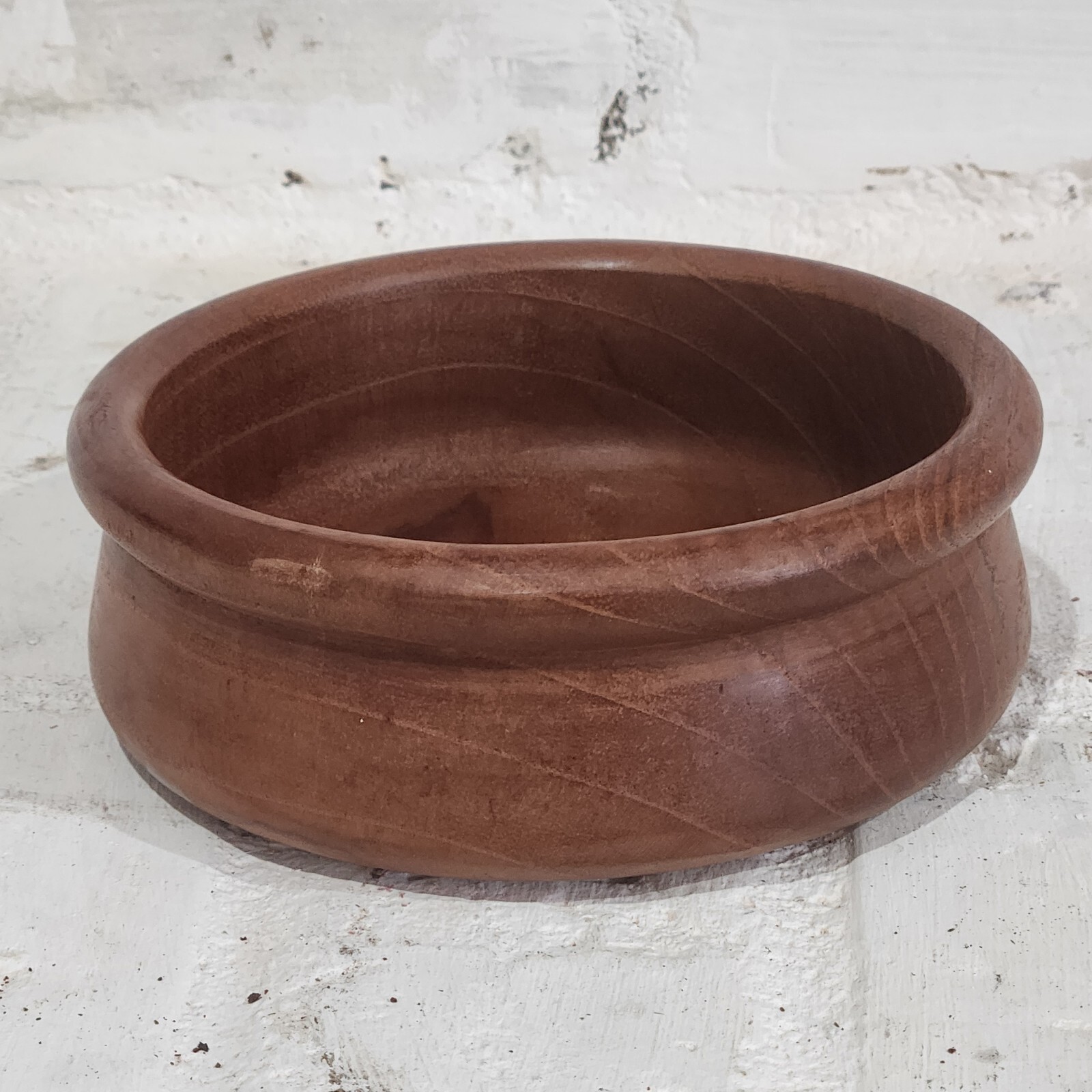 Vintage Genuine Teakwood Salad Bowl Serving Wooden 8\