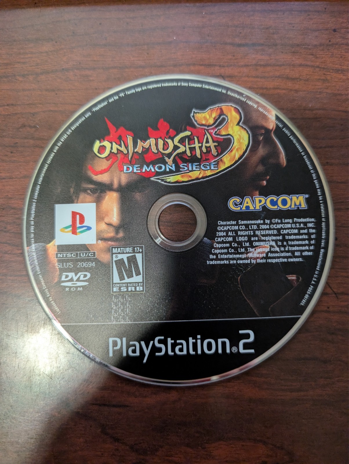 Onimusha 3 Demon Siege (PlayStation 2 PS2) NO TRACKING - DISC ONLY 9609