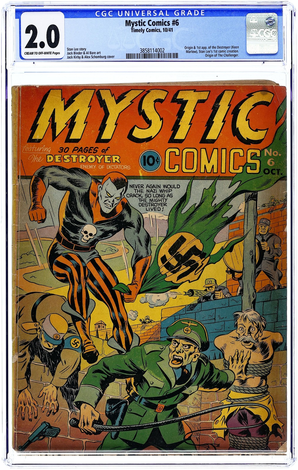 Mystic Comics #6 CGC 2.0 1941 3858114002