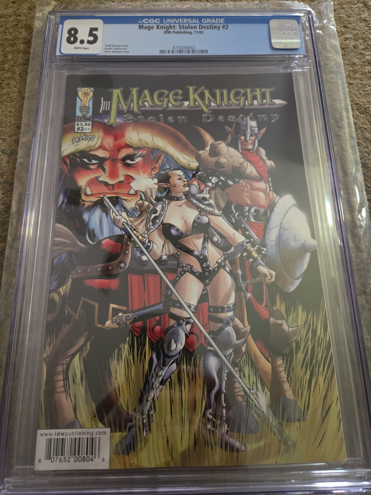 Mage Knight Stolen Destiny Comic Book Issue #2 CGC 8.5 4735244002 White Pages