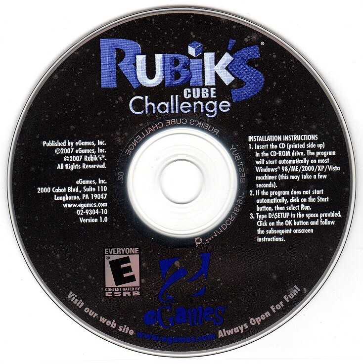 Rubik's Cube Challenge (PC-CD, 2007) Win 98/Me/2000/XP/Vista - NEW CD in SLEEVE