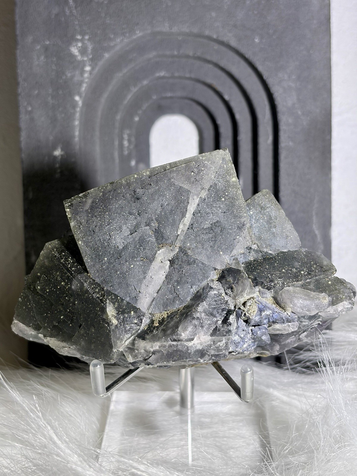 Nigerian Daylight Fluorite Cluster | Cubic Fluorite | Pyrite Inclusions 