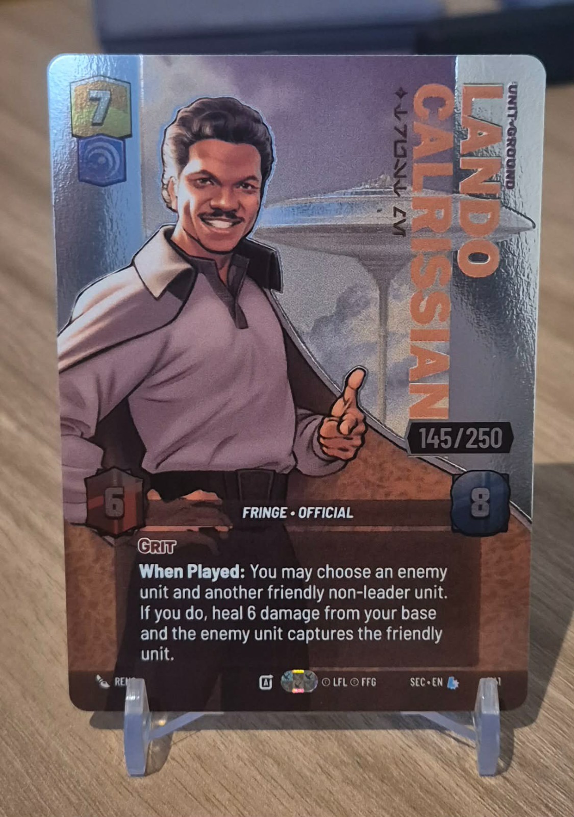 Star Wars Unlimited Secrets of Power Lando Calrissian #145/250 Serialized