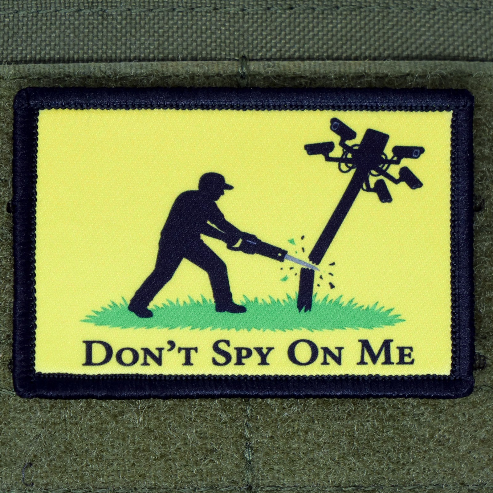 Flock Camera Patch Don't Spy On Me Moral Tactical Military Hook & Loop 3x2