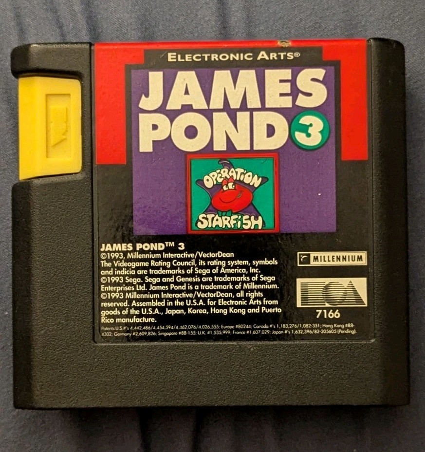 James Pond 3 Operation Starfish Sega Genesis Loose Cartridge