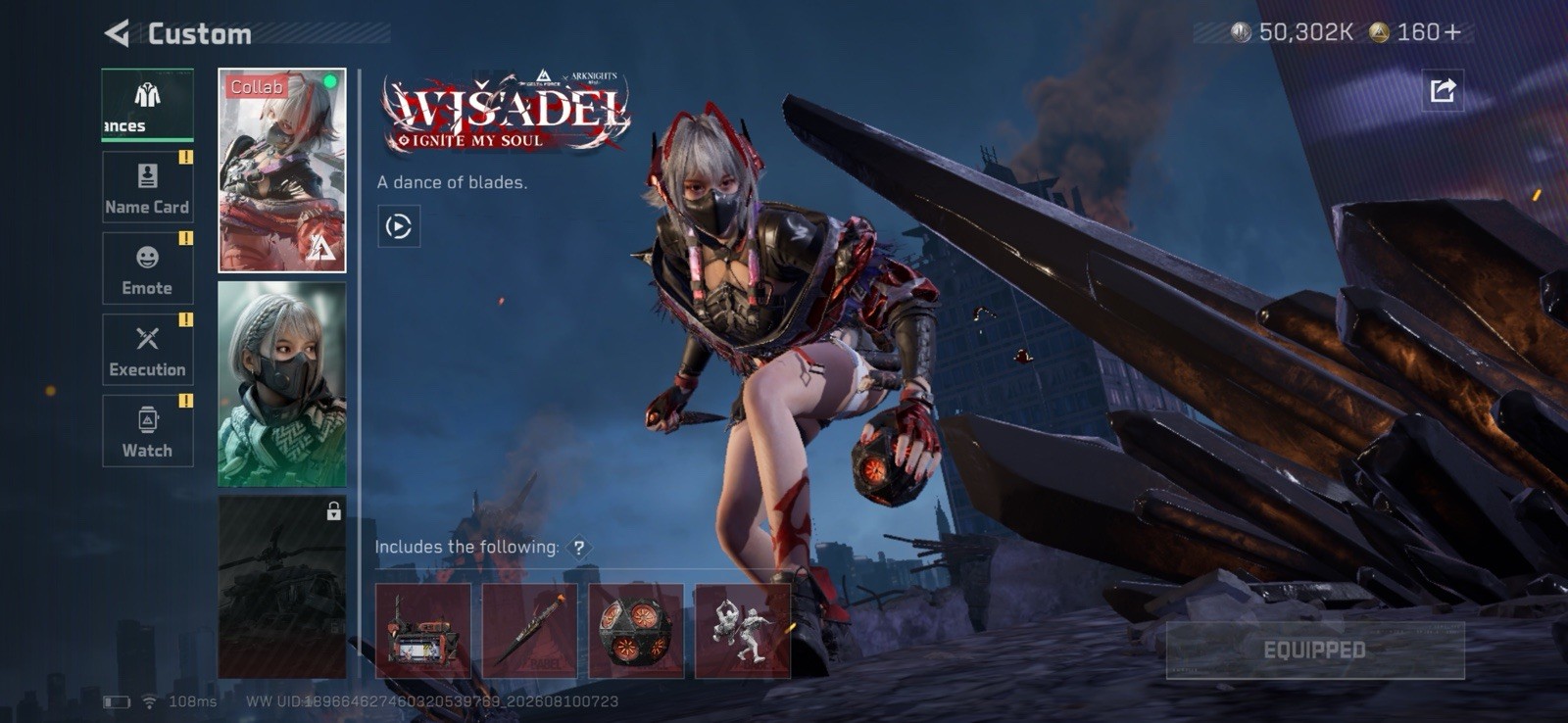 DELTA FORCE - level 30+ Mai Xiaowen Wisadel - Tekniq Alloy 50000K - INTL Servers