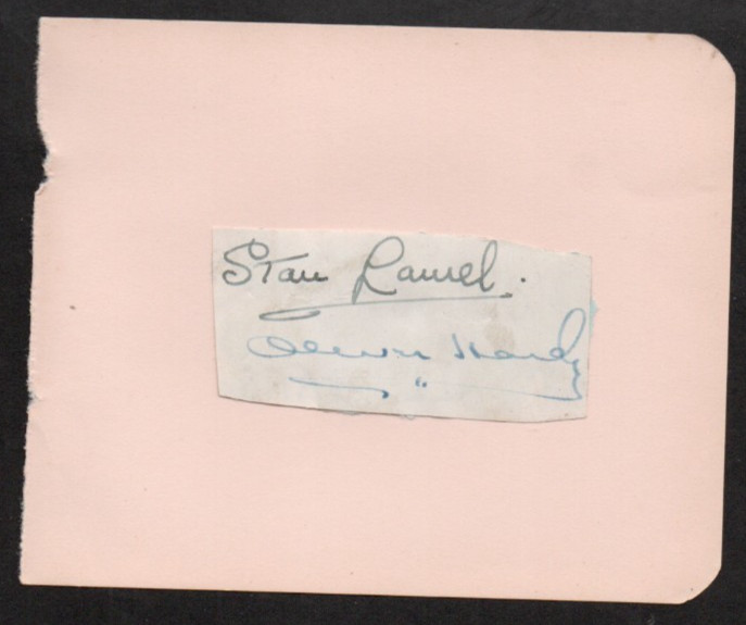 Stan Laurel Oliver Hardy genuine authentic signed autograph signature COA UACC
