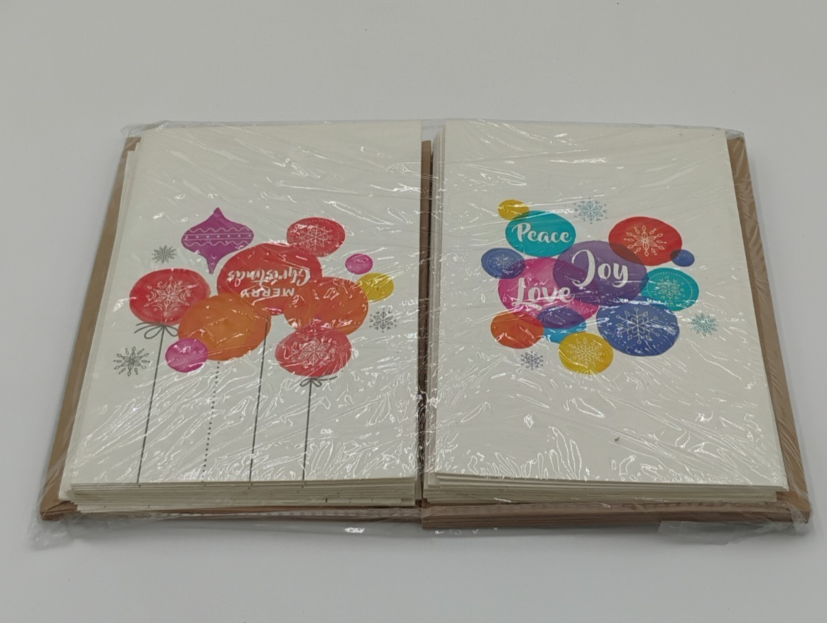 easykart labels 20 Christmas Greeting Cards with Envelopes and Sealing Stickers