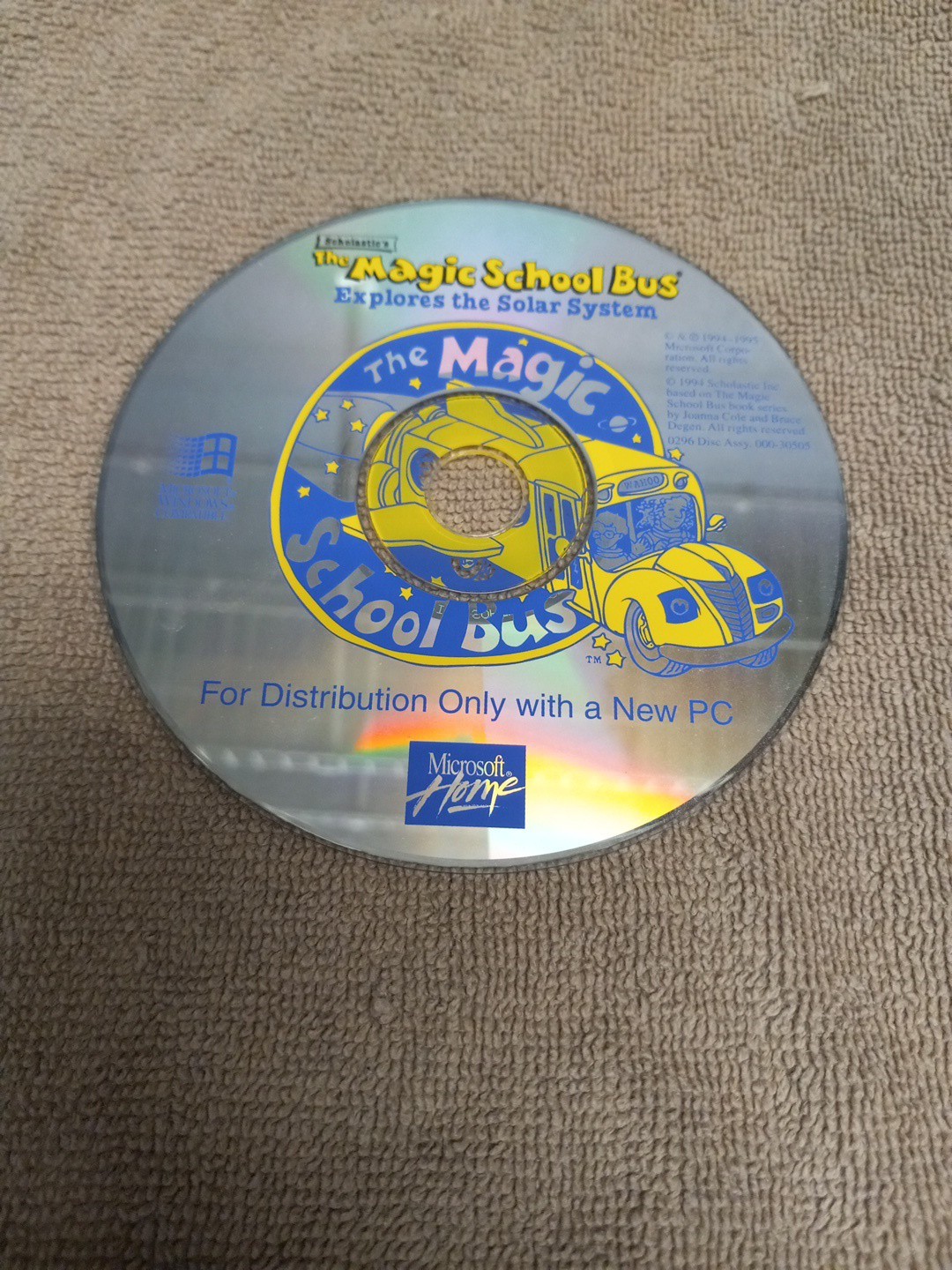The Magic School Bus Explores the Solar System PC 1994 Scholastic DISK ONLY
