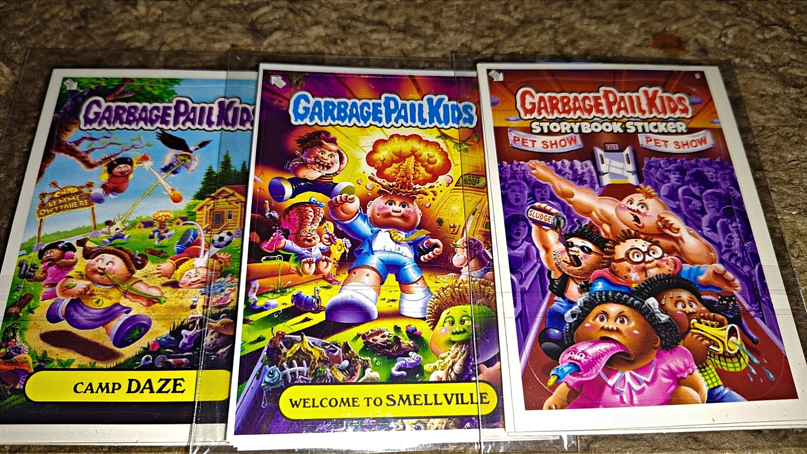 *RARE* SEALED Garbage Pail Kids  R.L Stine Die Cut bonus Stickers- FULL card set