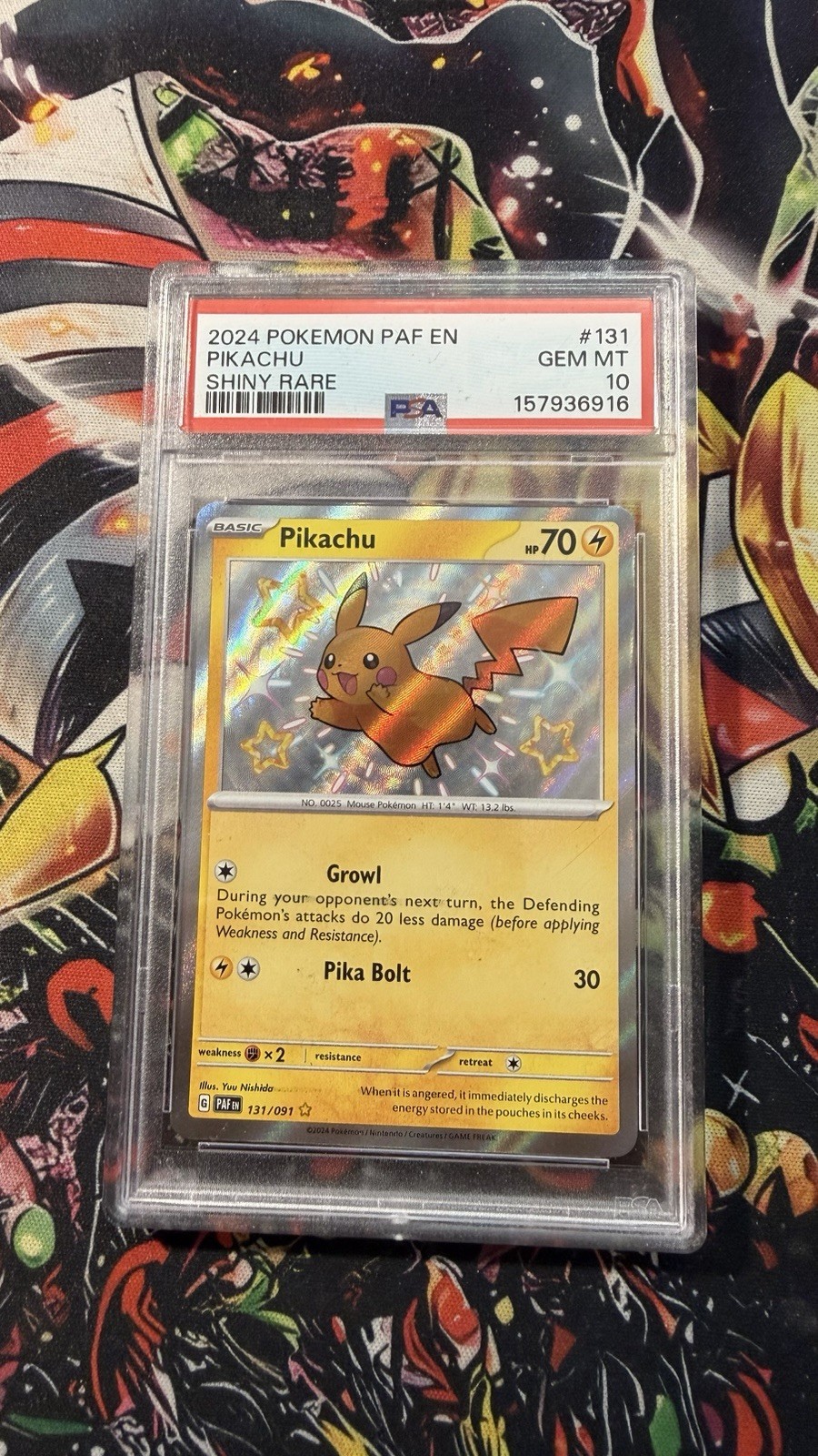 Shiny Pikachu Paldean Fates Psa 10