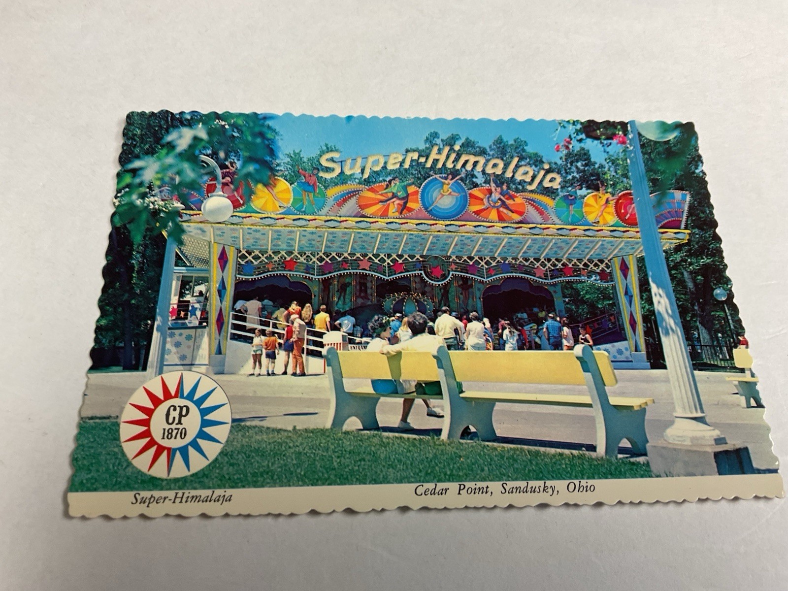 Vintage 1970’s Cedar Point Amusement Land Postcard SUPER-HIMALAJA Sandusky
