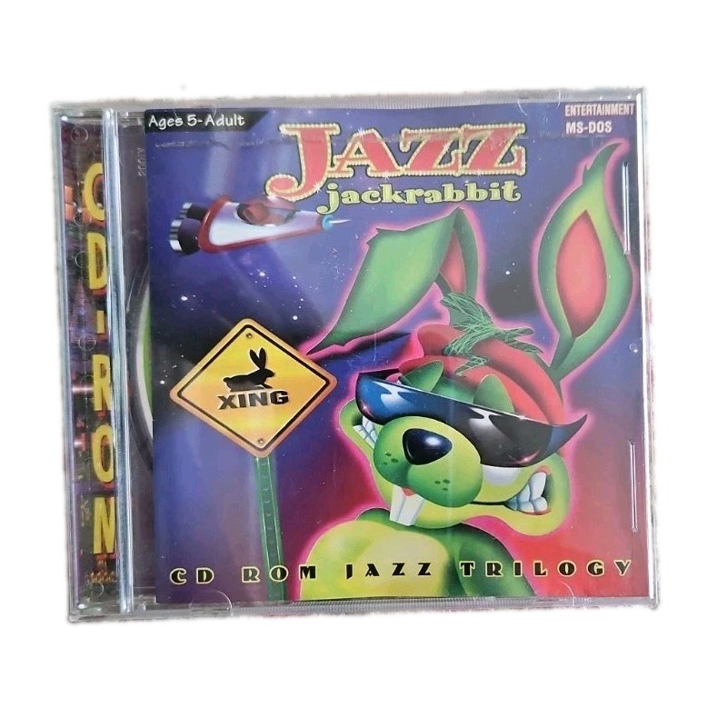 Jazz Jackrabbit CD ROM Jazz Trilogy MS DOS PC 1995 Epic Megagames B&N Rare 
