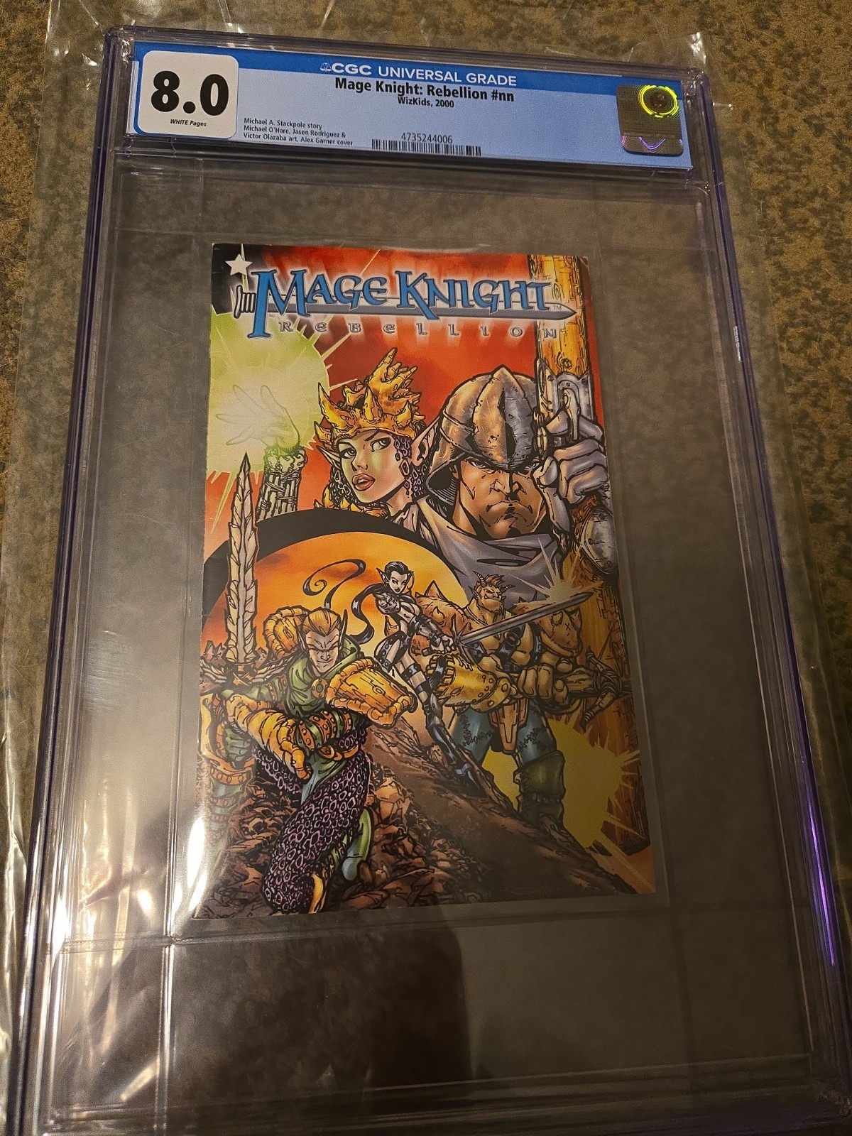 Mage Knight Rebellion #nn Cgc 8.0 By Wizkids White Pages Ashcan Comic 4735244006