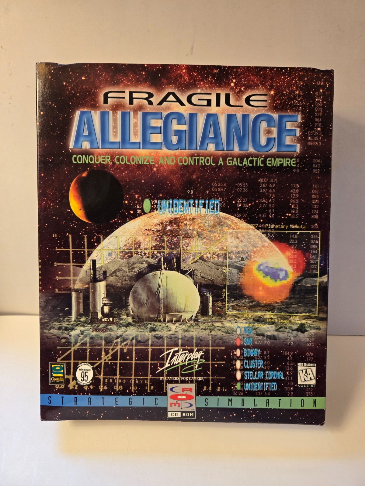 EUC VINTAGE 1996 FRAGILE ALLEGIANCE by Interplay (PC CD-ROM) Big Box