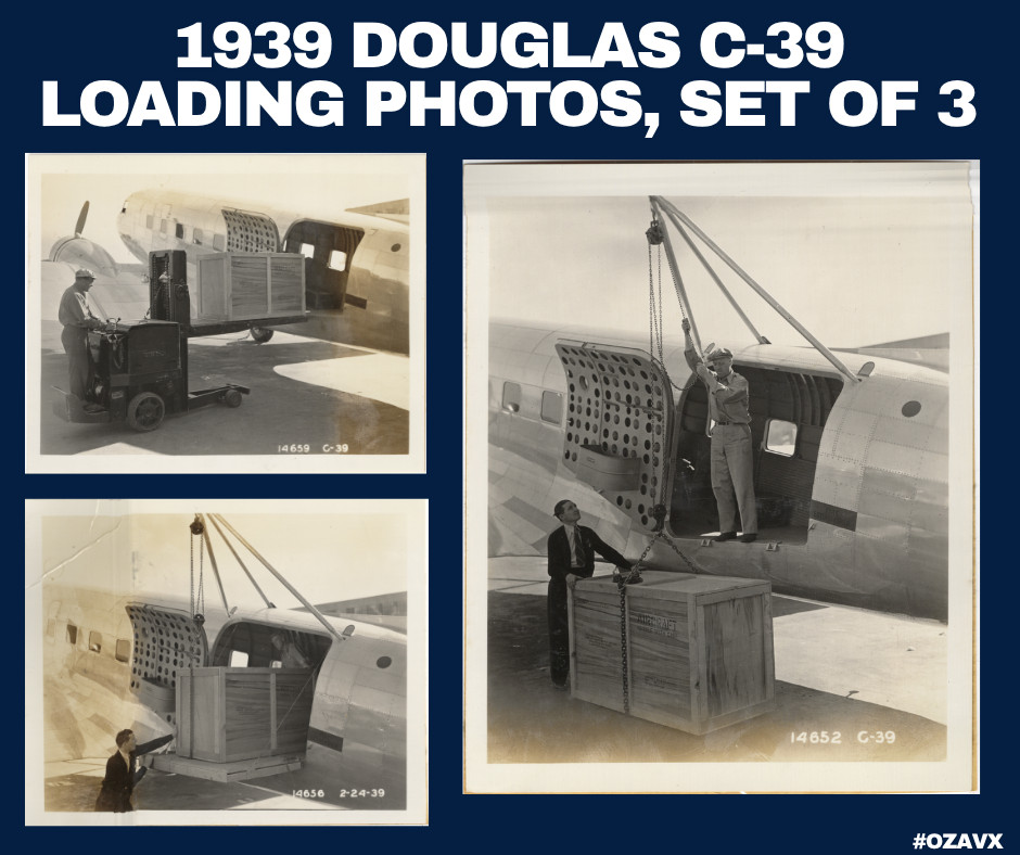 Last of the DC-2 Line: Douglas C-39 Factory Loading Photos, Set of 3