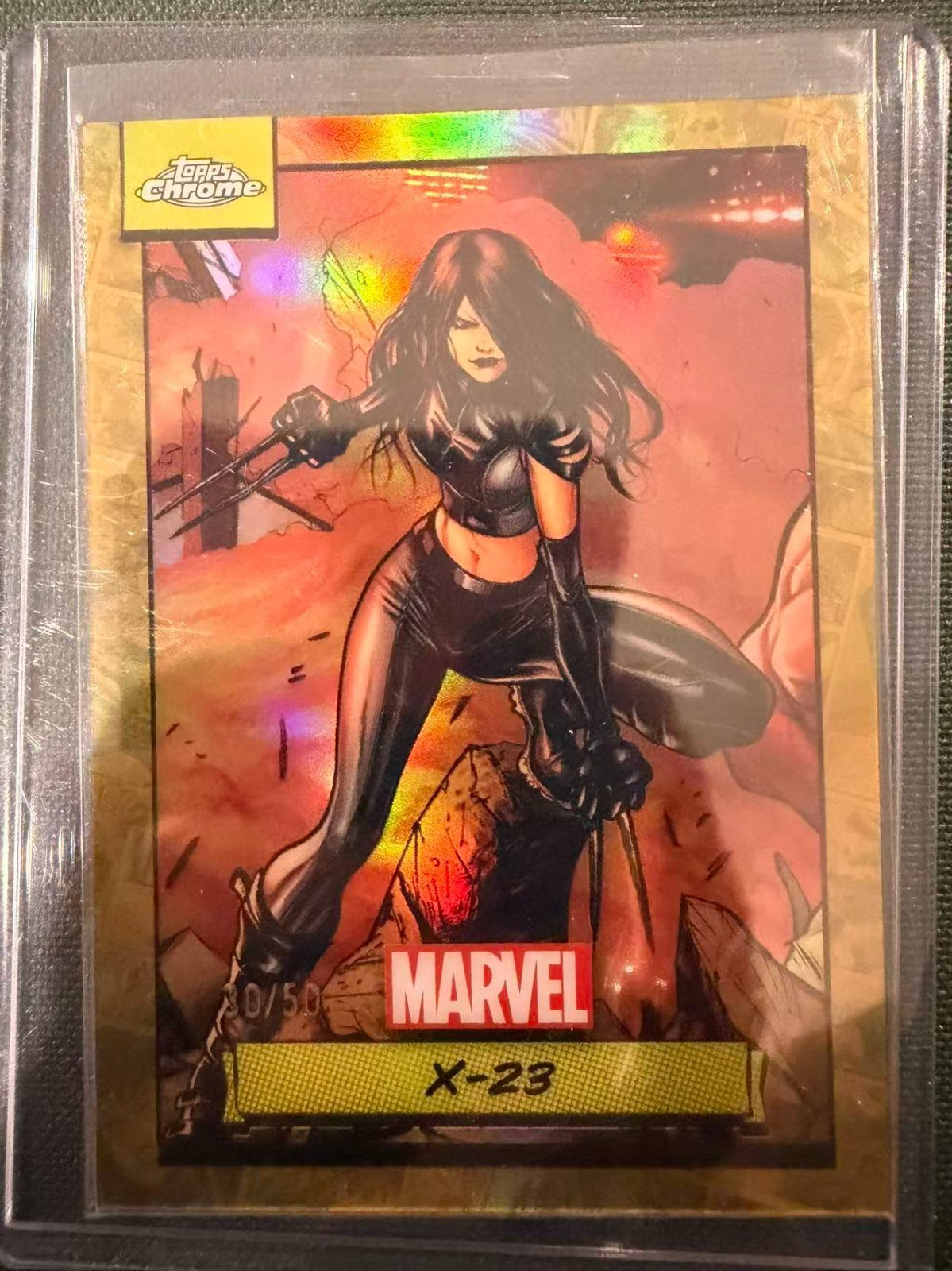 2024 Topps Chrome Marvel X-23 #35 Gold Refractor 30/50