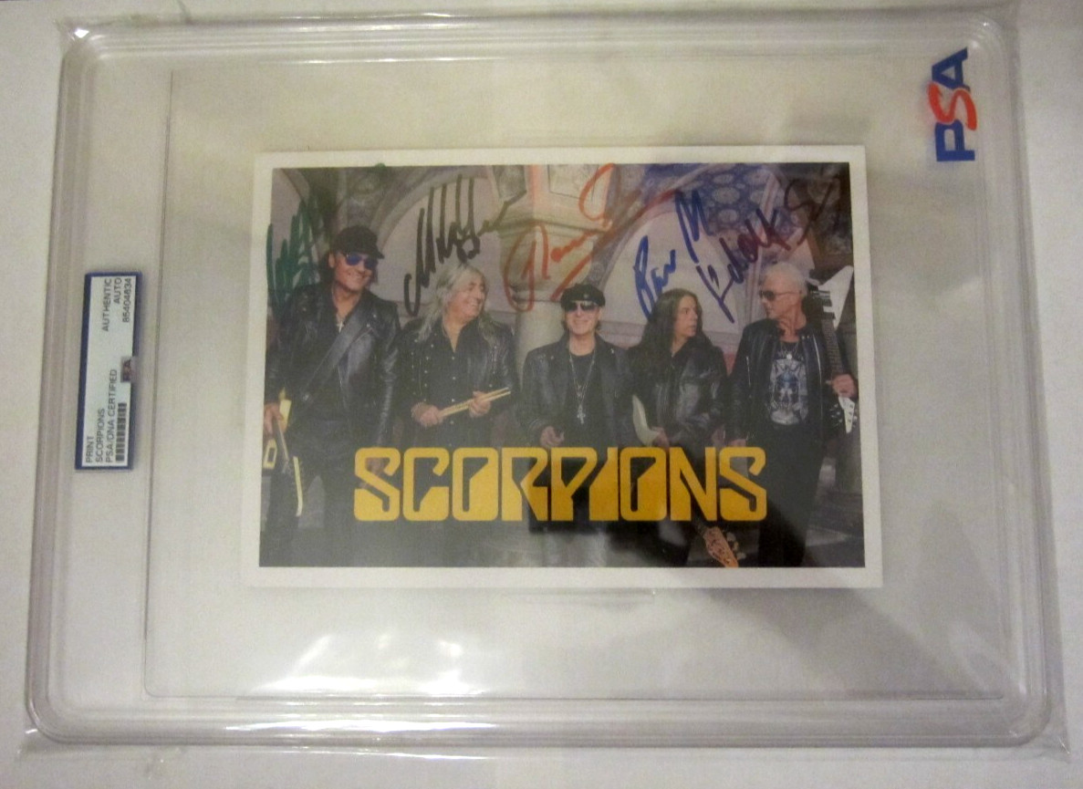 Scorpions band signed autographed 6x8 photo PSA authentic Wind of Change The Zoo