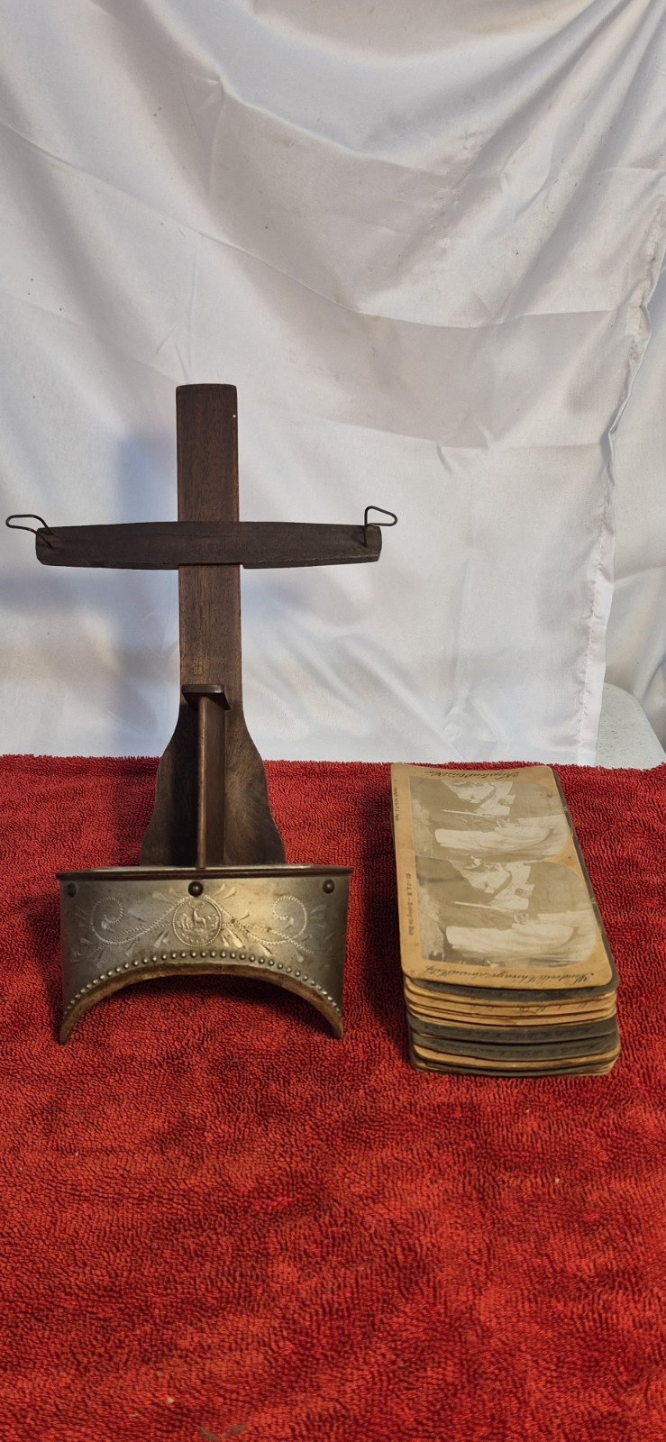 Antique 1904 Keystone Monarch Stereoscope With Cards