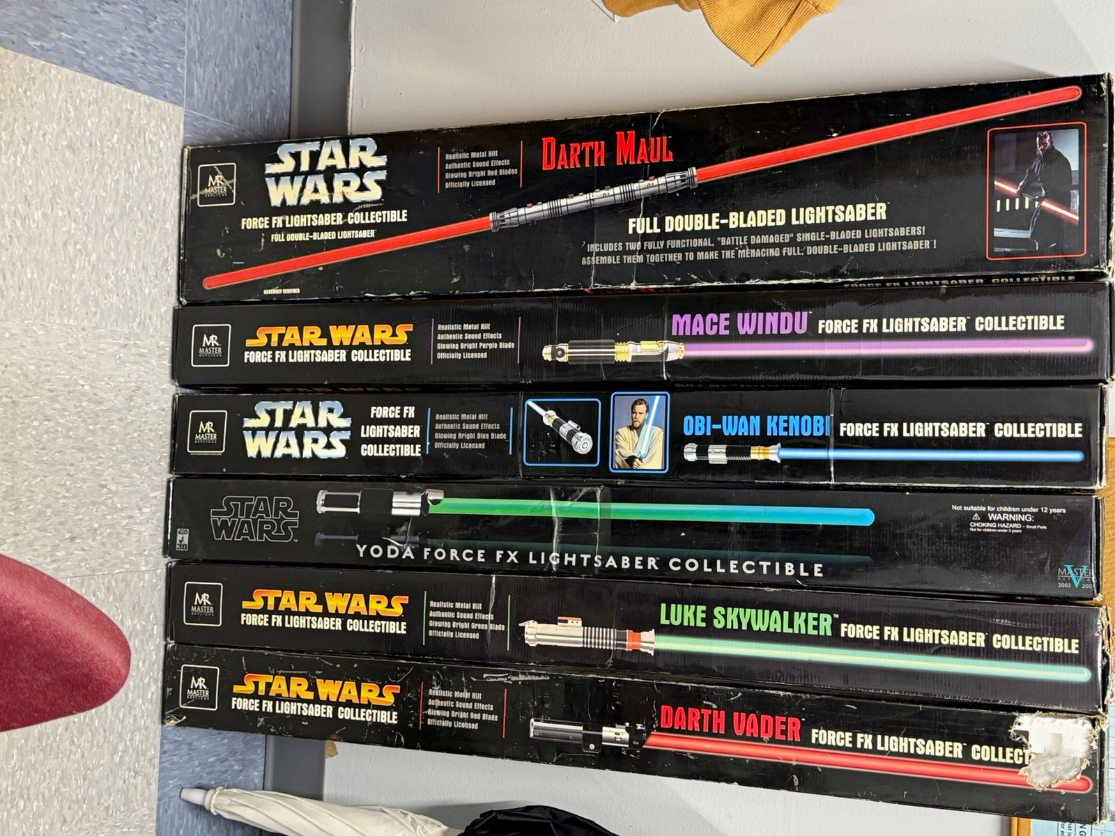 6 Master Replicas Star Wars Darth Maul Mace Obi Wan Luke Yoda Vader Lightsaber
