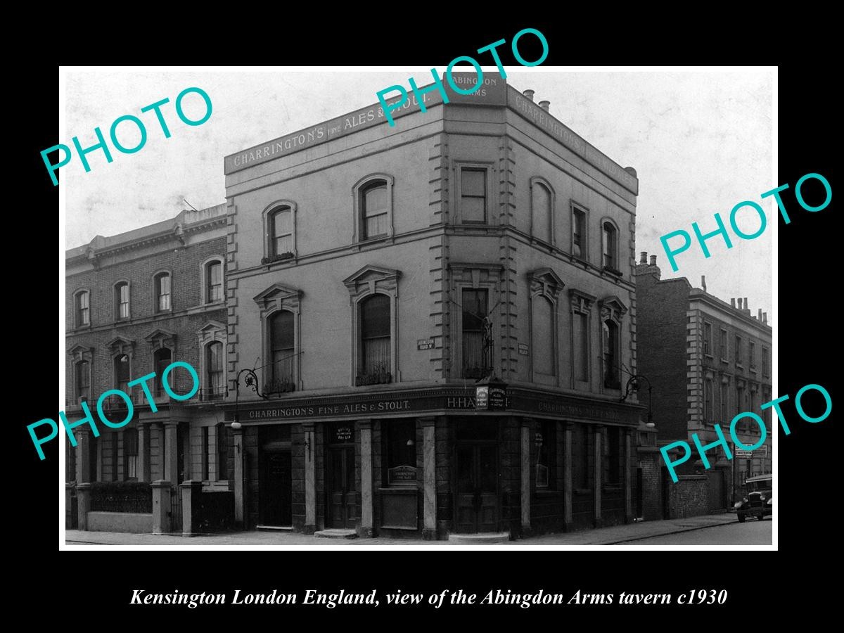 Kensington London England Abingdon Arms Tavern c1930 Old Large Historic Photo
