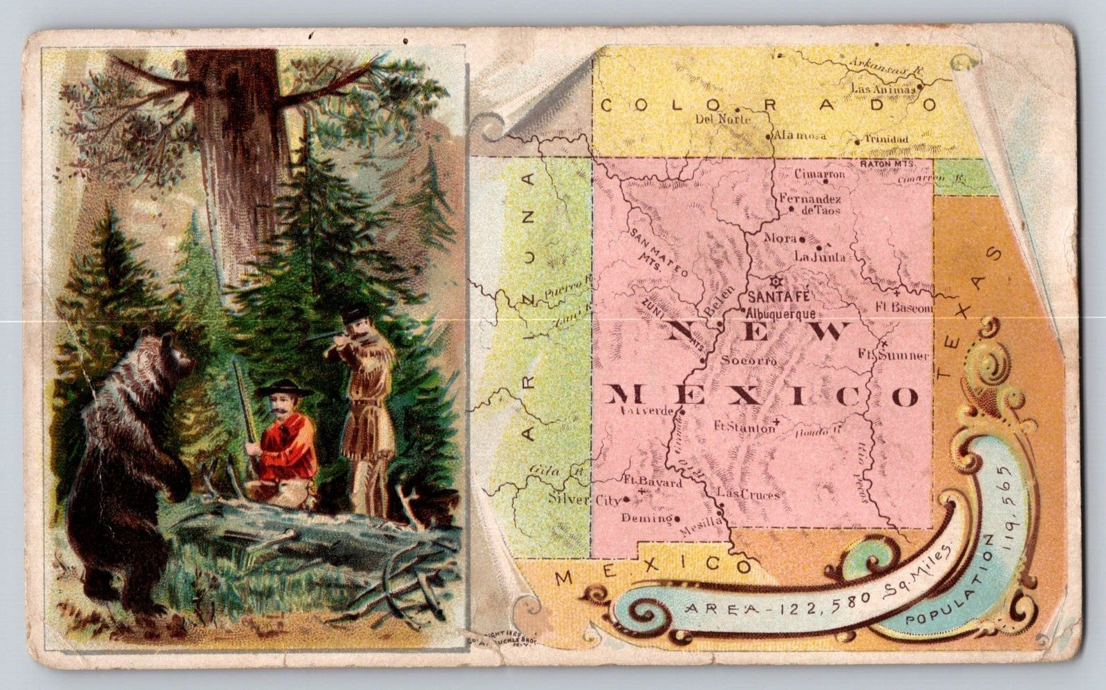 1889 Arbuckle's Ariosa Coffee Victorian Trade Card No 95 New Mexico