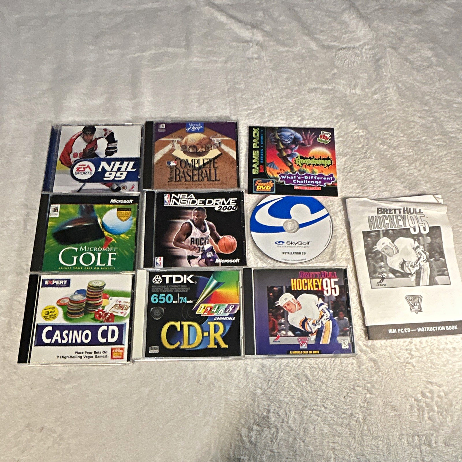 EA Sports/Microsoft PC CD-ROM Game Lot (8) NHL 99, NBA Inside Drive 2000 +