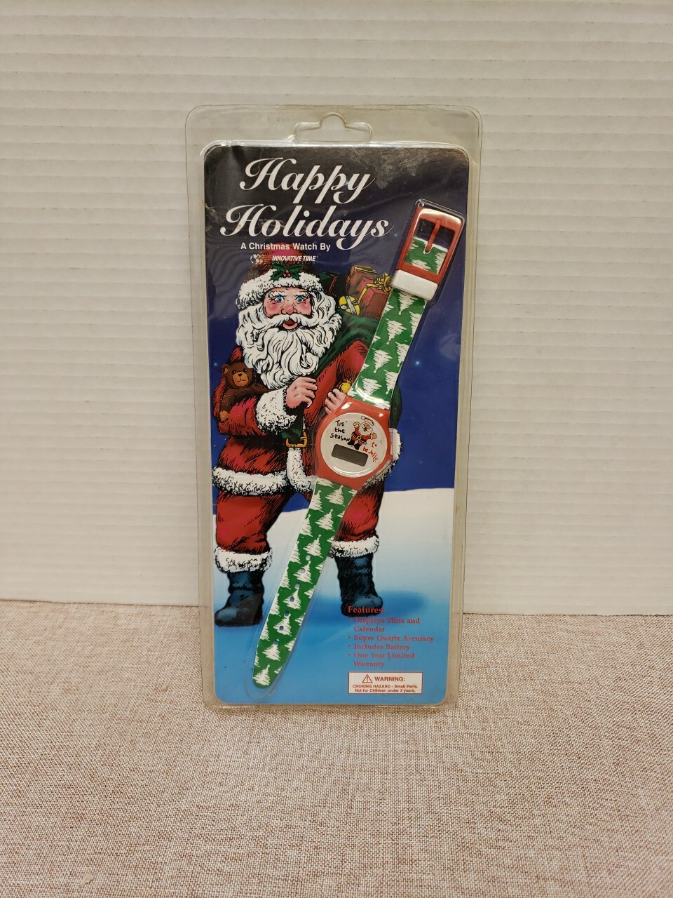 VTG 1995 Tis The Season Santa Clause Digital Watch By Innovative Time NEW