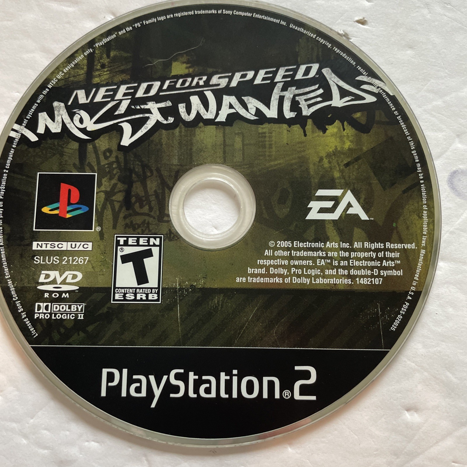 Need for Speed: Most Wanted (Sony PlayStation 2, 2005) Disc Only- Tested
