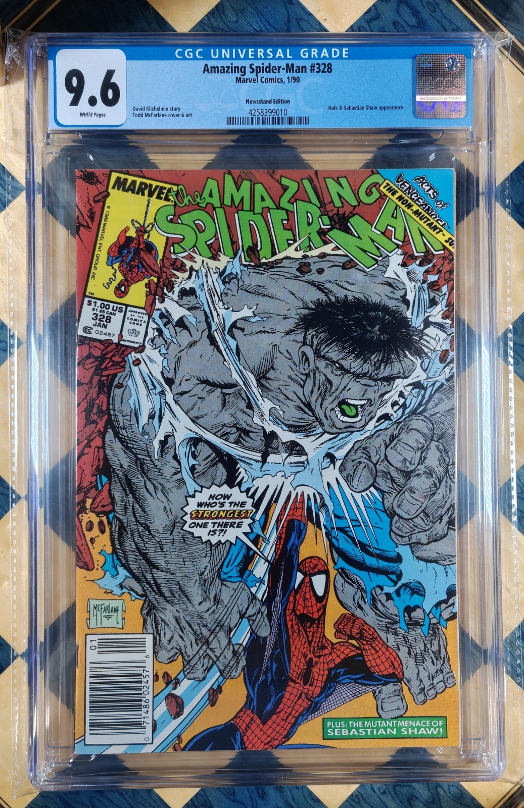 Amazing Spider-Man #328 CGC 9.6 WP Newsstand Iconic McFarlane Cover - 💥KaPOW💥