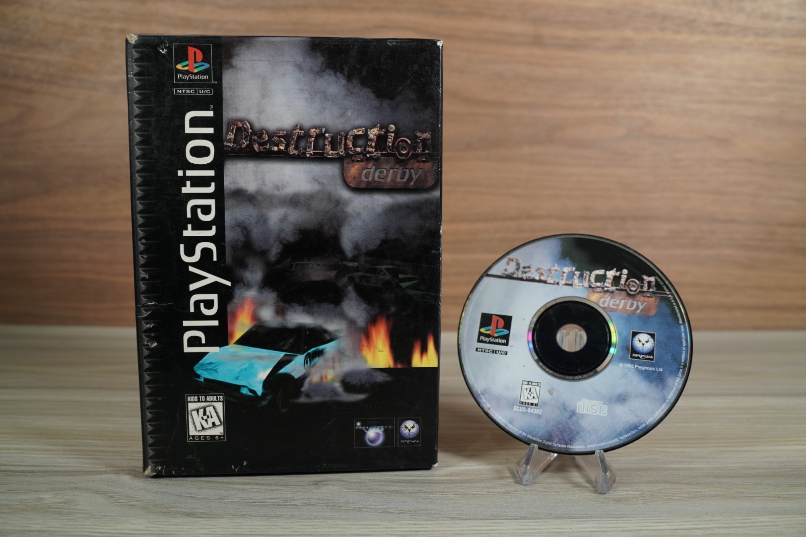 PS1 Destruction Derby With Manual and Registration PlayStation Long Box CIB