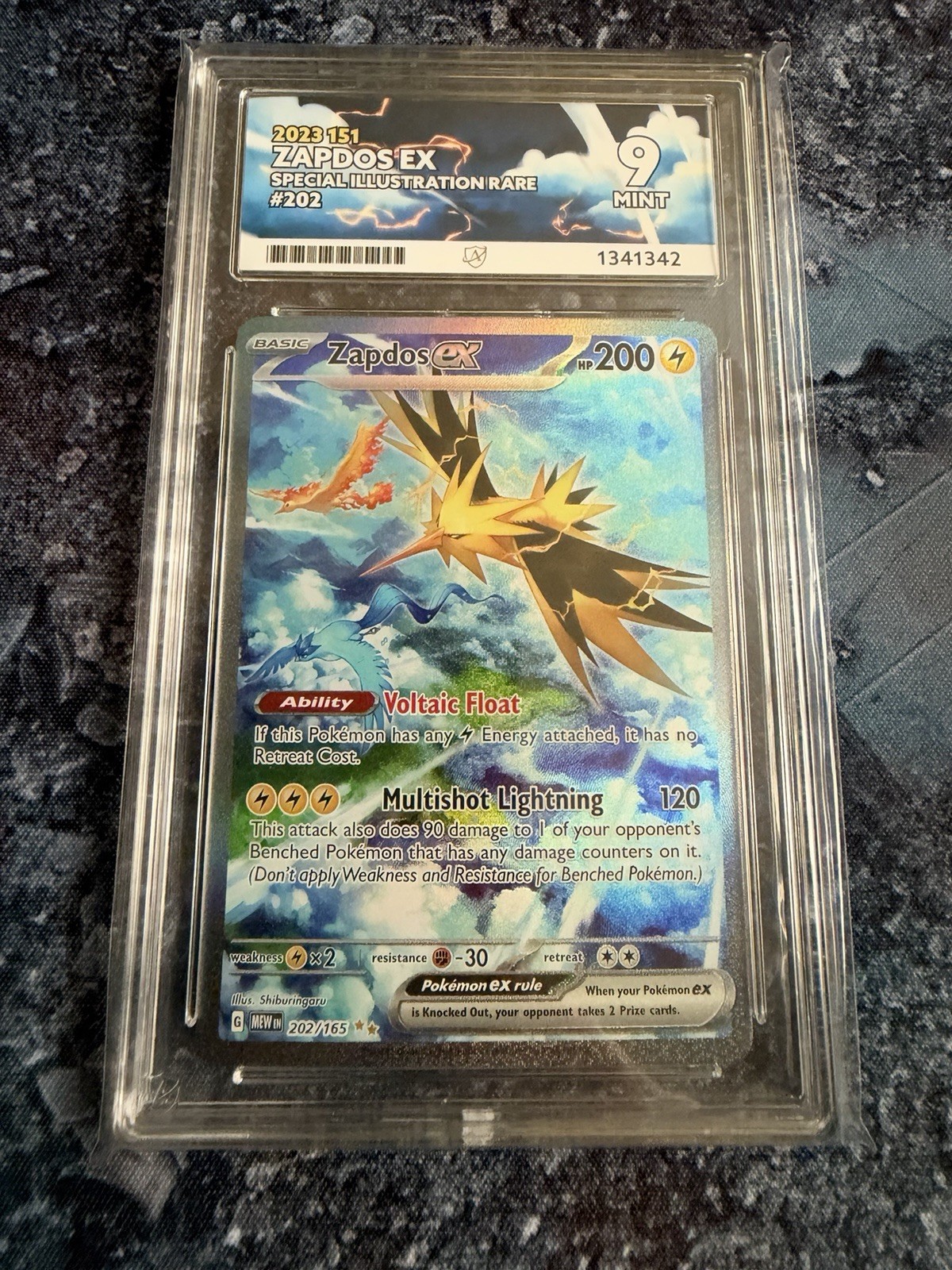 ACE 9 2023 Zapdos ex 151 202/165 Special Illustration Rare