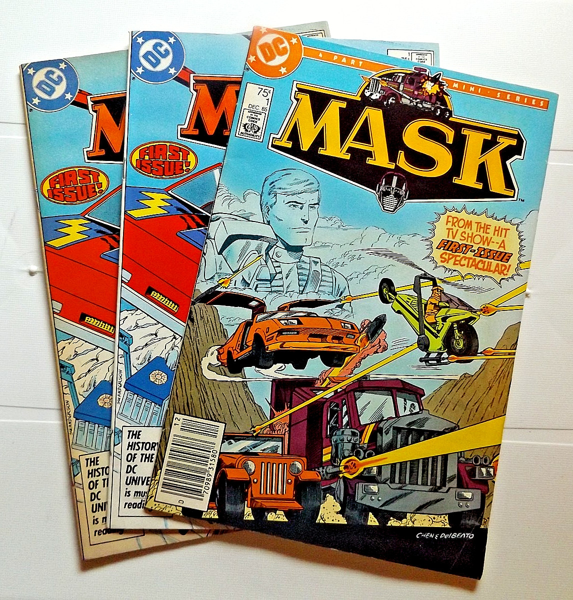 VINTAGE DC 1985 & 1987 M.A.S.K. MASK 1 LOT 1ST ISSUE COMIC BOOK 80\'S TOYLINE 7.0