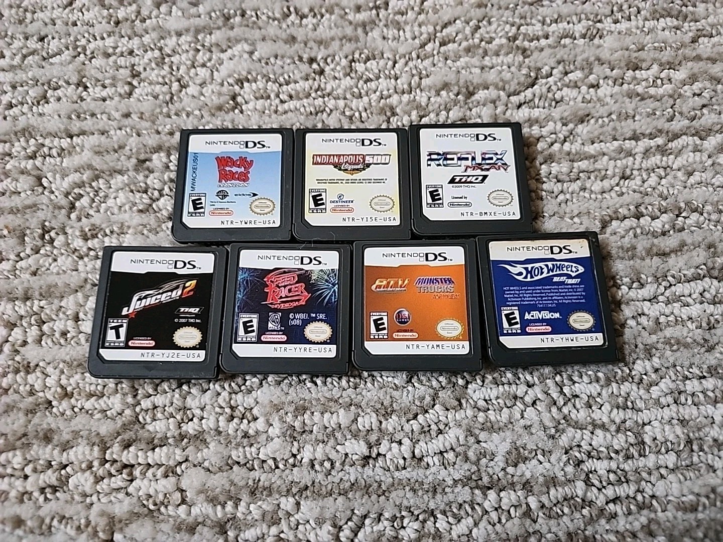 Nintendo DS Racing Game Lot 7 Games Wacky Races Speed Raver Juiced 2 Hot Wheels