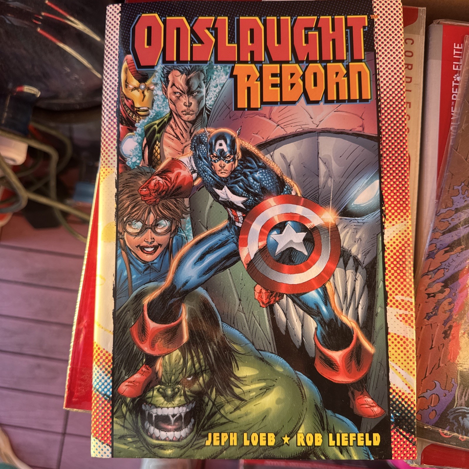Onslaught Reborn oversized hardcover, 2008 first printing, Loeb/Liefeld, Marvel