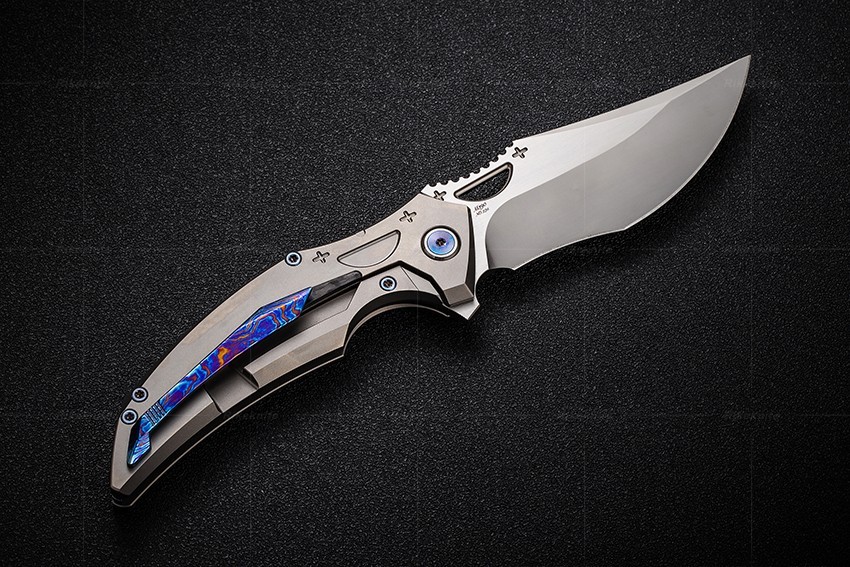 Rike Knife S05 Framelock Gray Ti M390 3.5