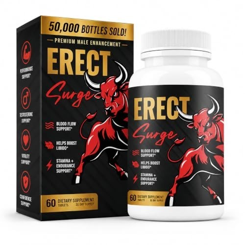 Male Performance Supplement Capsules for Blood Flow, Stamina, Hardness