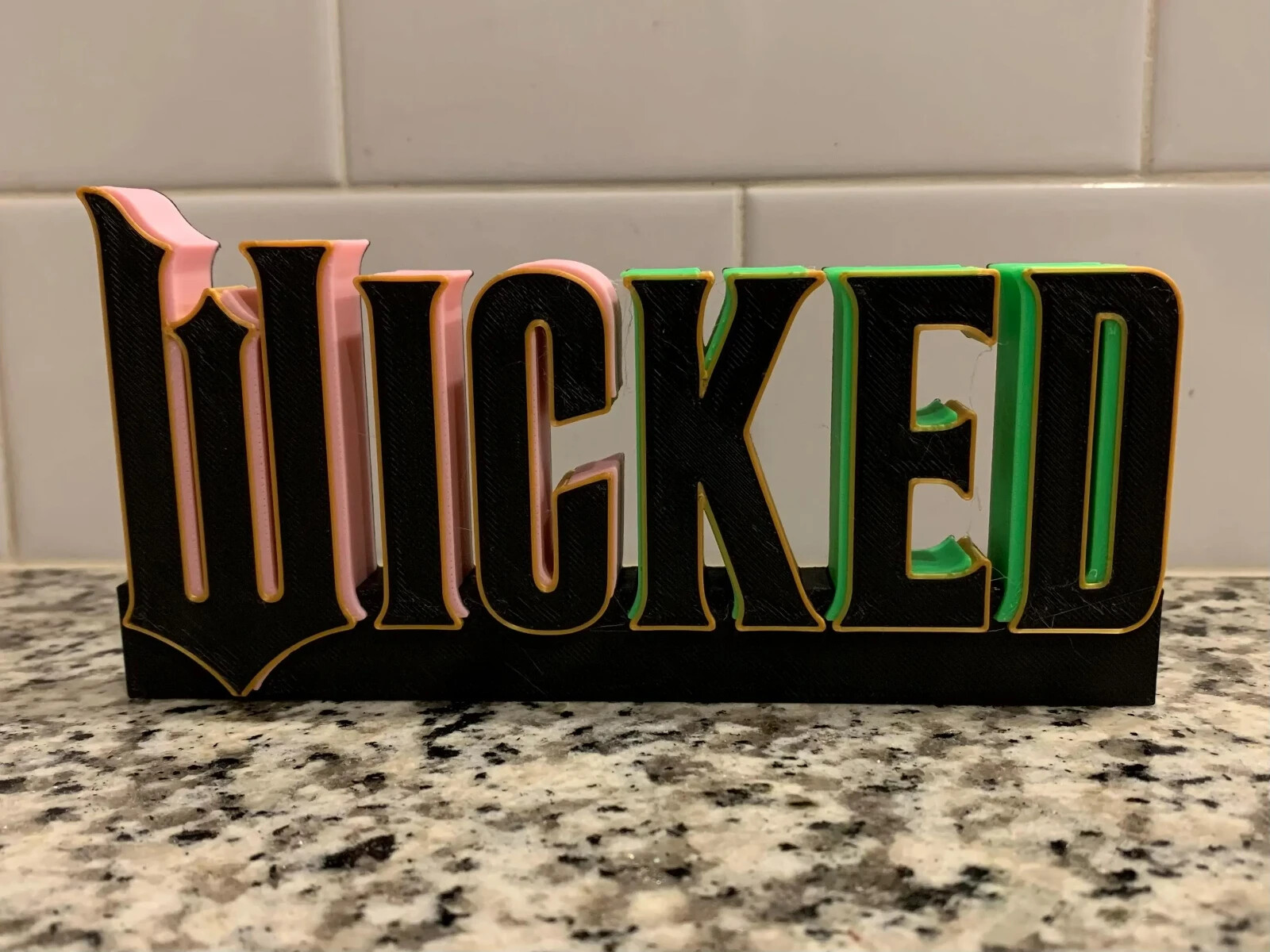 Wicked Display Logo - Desk, Shelf, Wall Art, Elphaba and Glinda