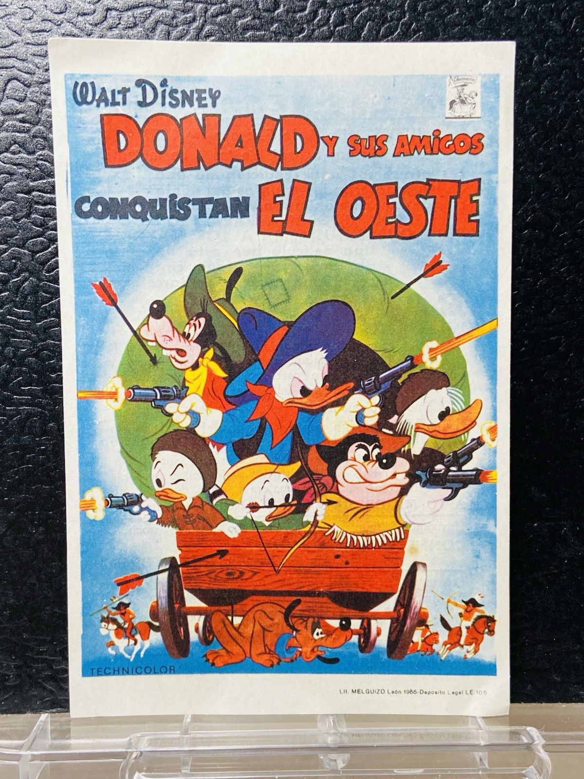 Walt Disney's Donald Duck Goes West Vintage Spanish Herald (1965) Flyer