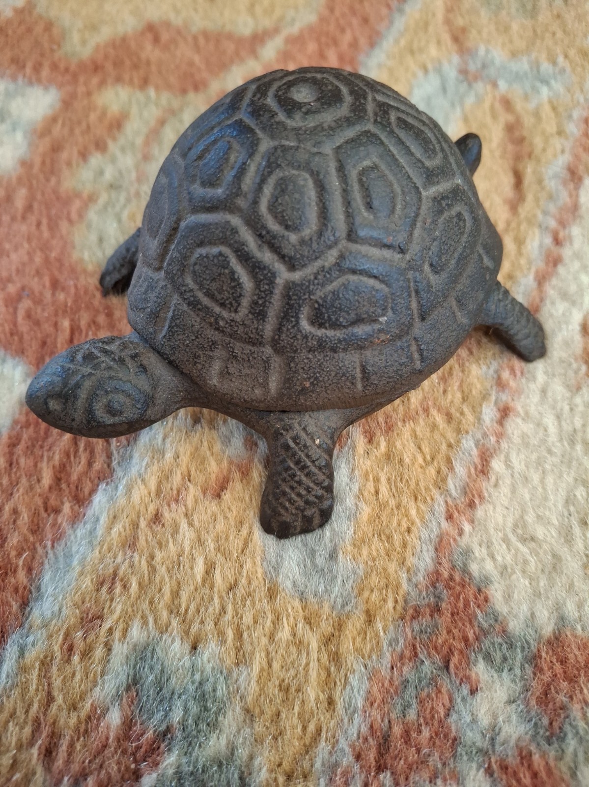 Vintage Cast Iron Turtle Trinket Office Desk or Garden Key Holder 4.5\