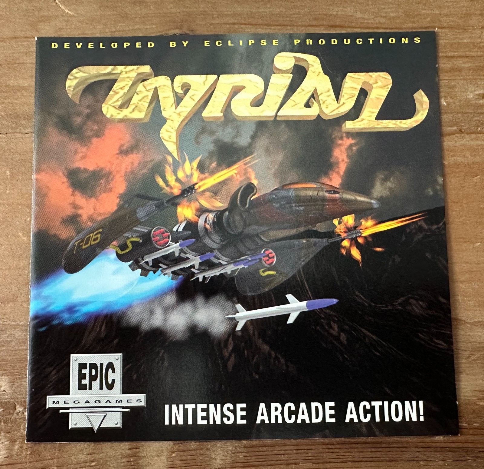 TYRIAN (1995) Epic Mega Games - Original CD/DVD Case Insert
